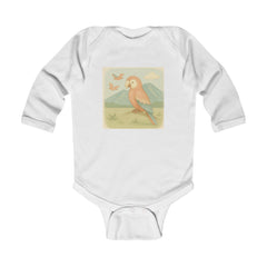 Infant Bodysuit — Vintage Parrot Nursery Long-Sleeve Baby Onesie