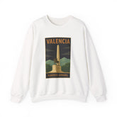 Valencia Monument Crewneck Sweatshirt — Vintage City Landmark Graphic