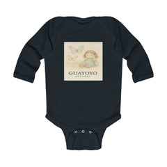Vintage Baby Bodysuit with Doll & Butterfly Illustration – 'GUAYOYO'