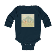 Butterfly Meadow Infant Bodysuit — Pastel Mountain Baby Onesie