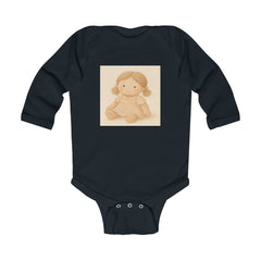 Baby Bodysuit — Vintage Soft Doll Illustration Infant Long Sleeve Onesie