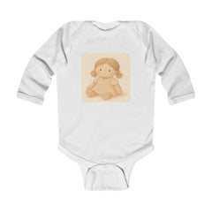 Baby Bodysuit — Vintage Soft Doll Illustration Infant Long Sleeve Onesie