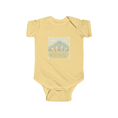 Infant Bodysuit — Pastel Mountain Butterfly Baby Onesie