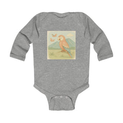 Infant Bodysuit — Vintage Parrot Nursery Long-Sleeve Baby Onesie