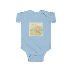Vintage Parrot Baby Bodysuit – Tropical Bird Infant Onesie