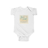 Guayoyo Coffee Infant Bodysuit — Vintage Coffee Plane Graphic Baby Onesie