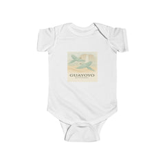 Guayoyo Coffee Infant Bodysuit — Vintage Coffee Plane Graphic Baby Onesie