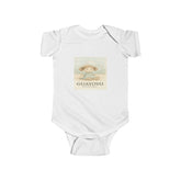 Baby Bodysuit — Cute Cartoon Sheep with 'GUAJOY0' Vintage Nursery Graphic
