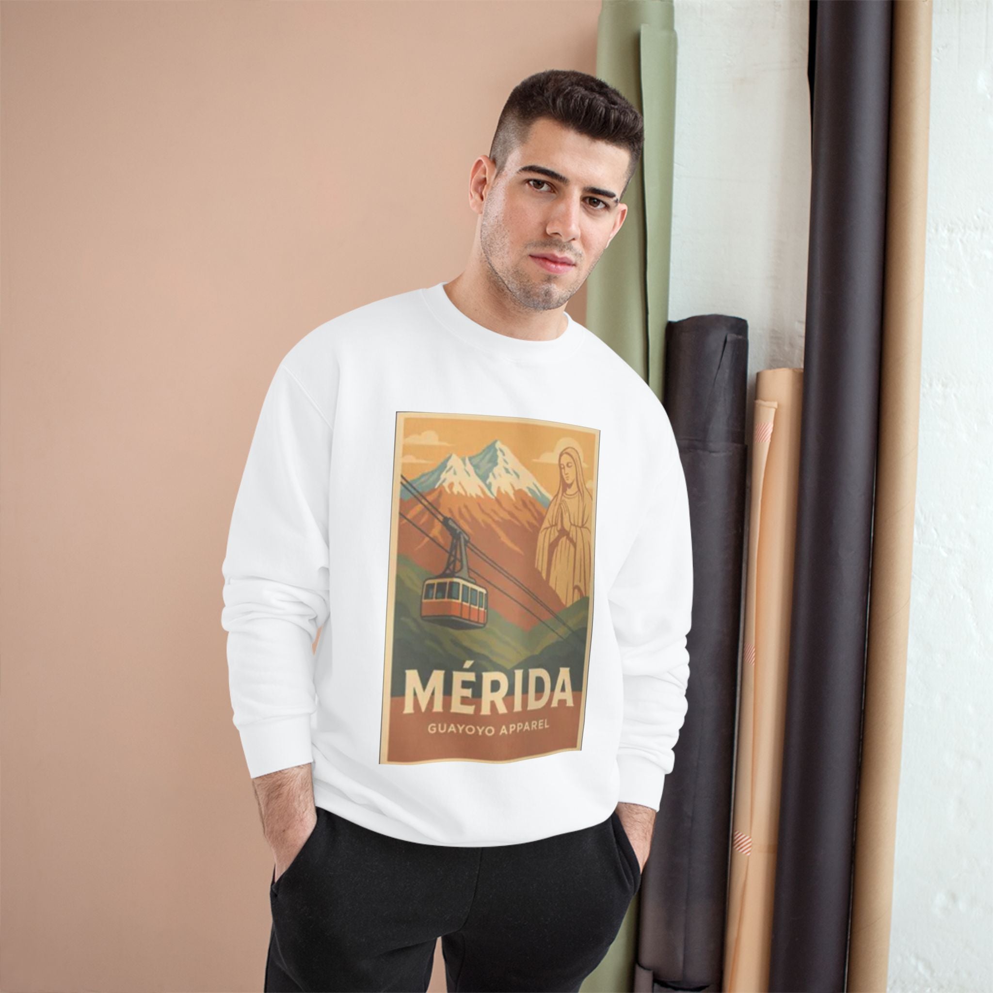 Mérida Retro Travel Sweatshirt — Vintage Mountain Cable Car Graphic