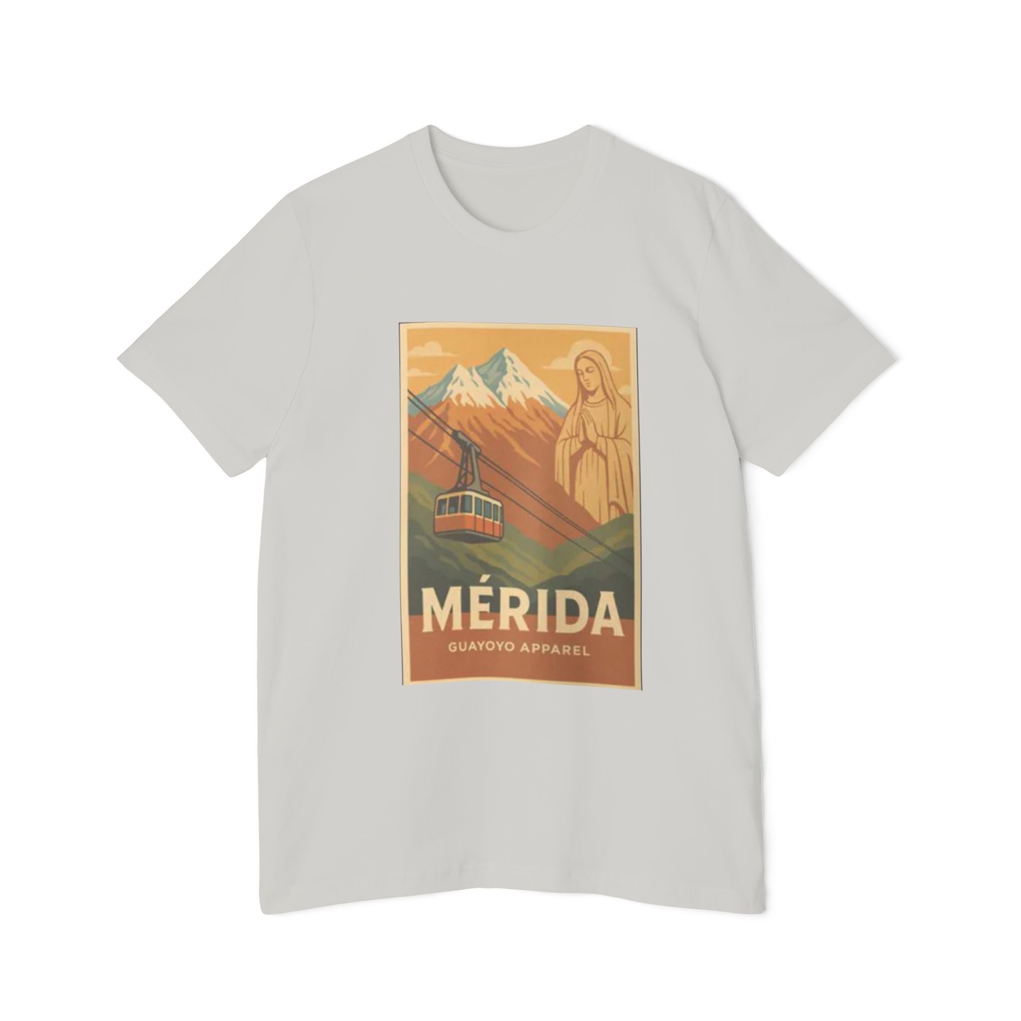 Mérida Vintage Travel T-Shirt — Cable Car & Mountain Poster Tee