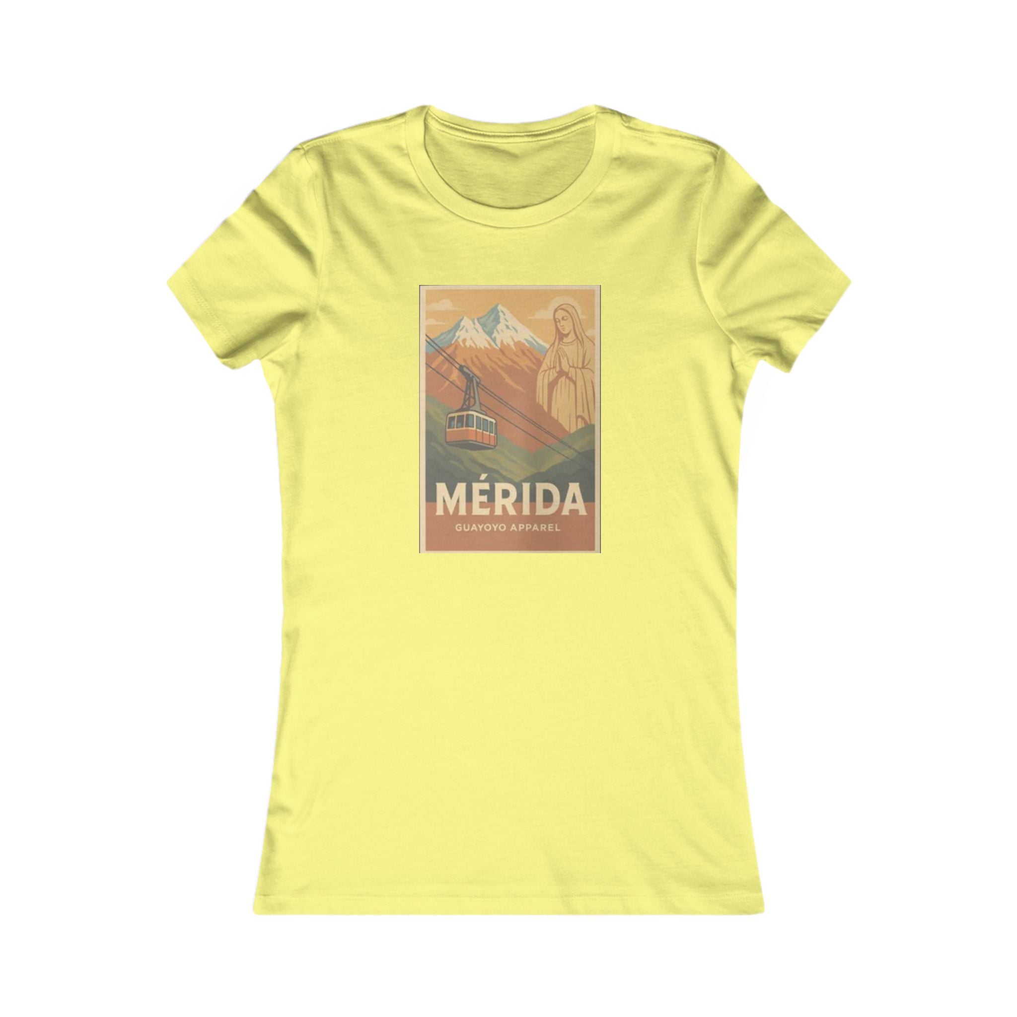 Mérida Vintage Travel Tee — Mountain Cable Car Graphic Women's Shirt