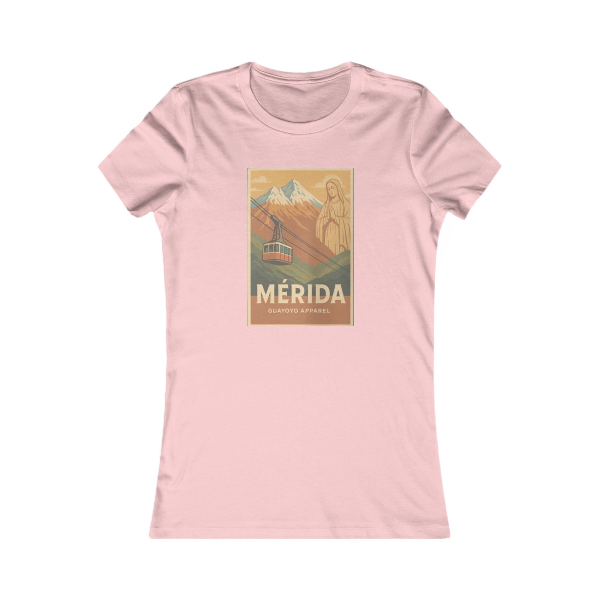 Mérida Vintage Travel Tee — Mountain Cable Car Graphic Women's Shirt
