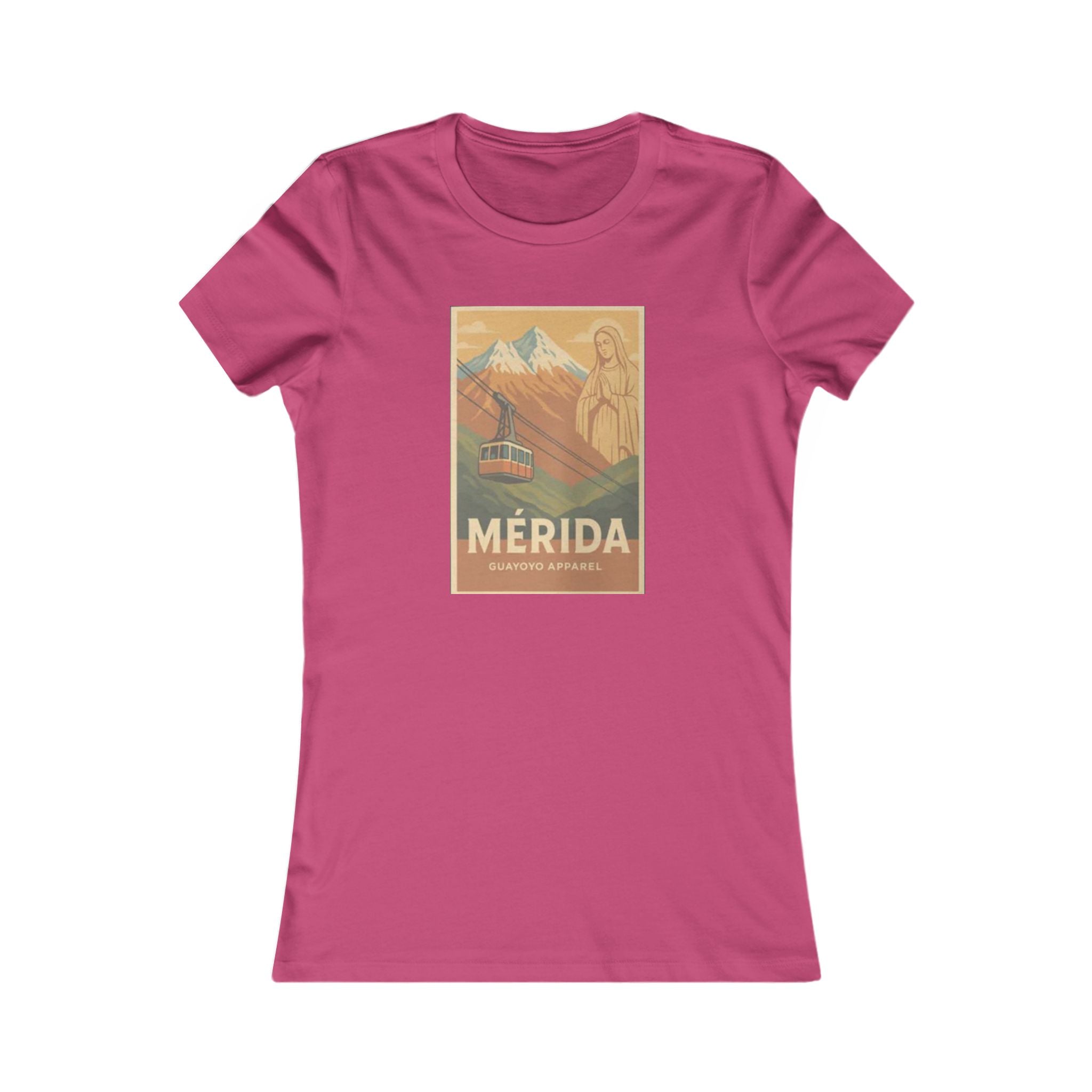 Mérida Vintage Travel Tee — Mountain Cable Car Graphic Women's Shirt