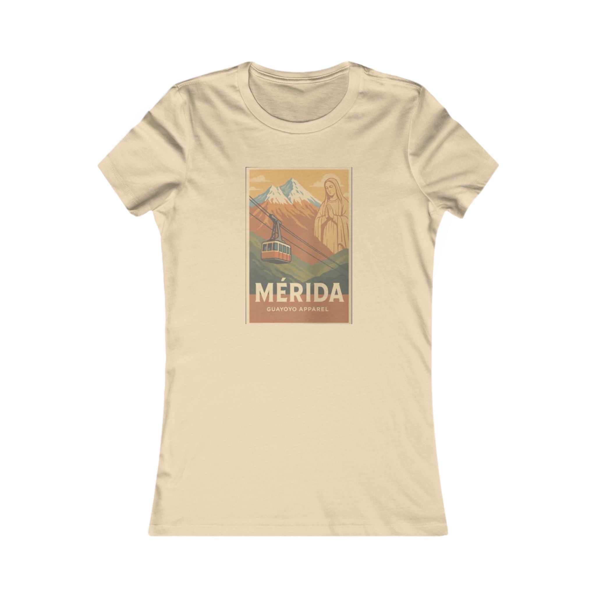 Mérida Vintage Travel Tee — Mountain Cable Car Graphic Women's Shirt