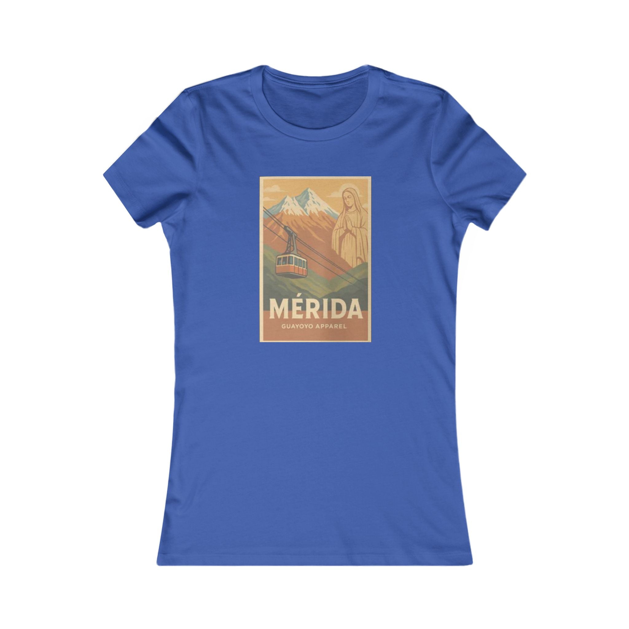 Mérida Vintage Travel Tee — Mountain Cable Car Graphic Women's Shirt