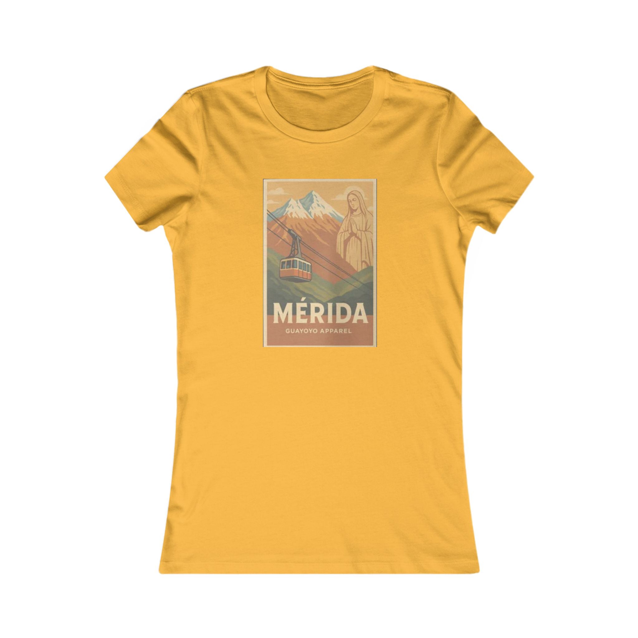 Mérida Vintage Travel Tee — Mountain Cable Car Graphic Women's Shirt