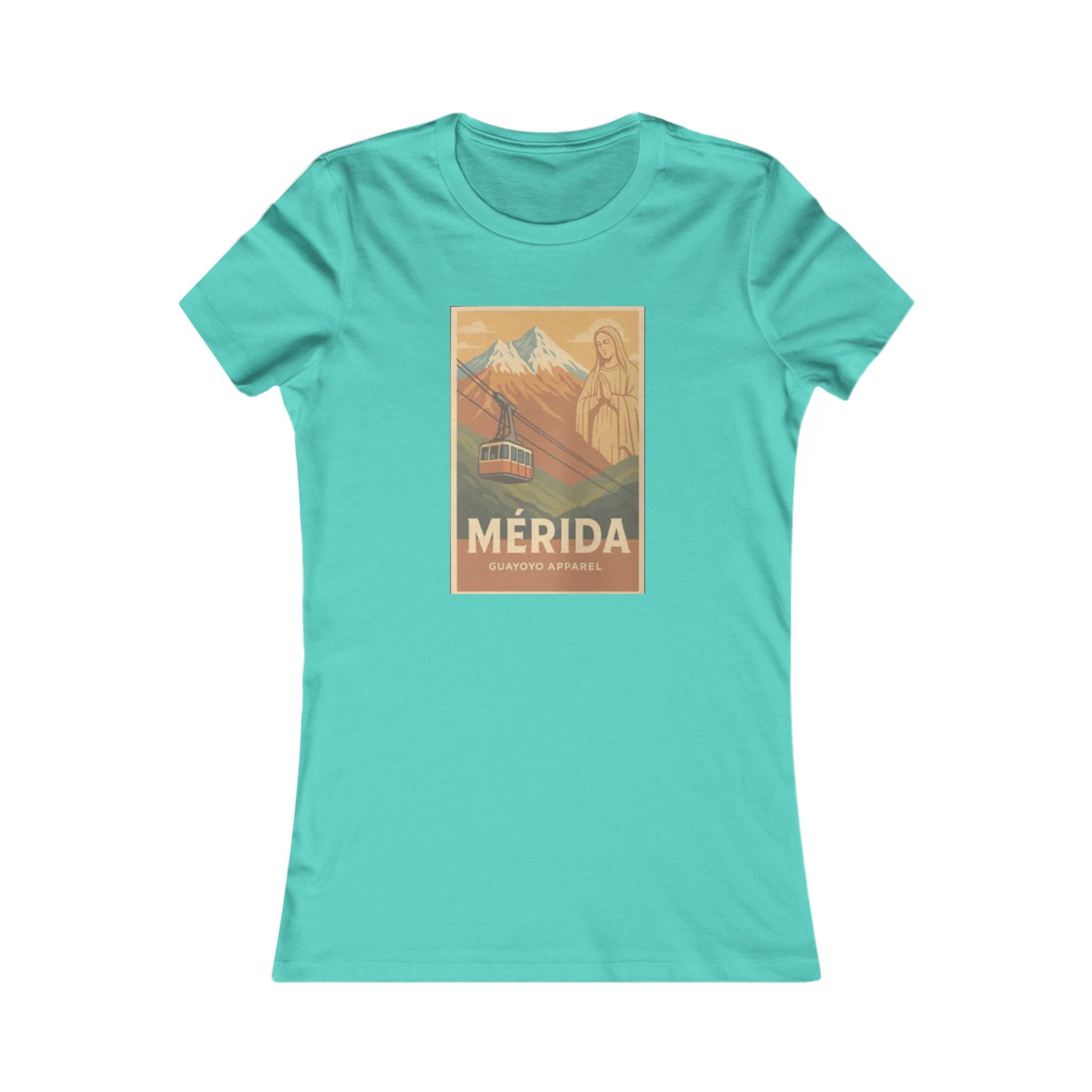Mérida Vintage Travel Tee — Mountain Cable Car Graphic Women's Shirt