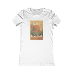 Mérida Vintage Travel Tee — Mountain Cable Car Graphic Women's Shirt