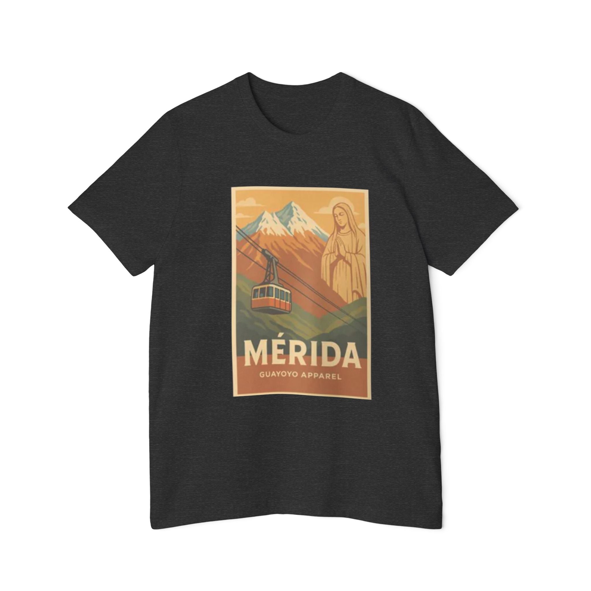 Mérida Vintage Travel T-Shirt — Cable Car & Mountain Poster Tee