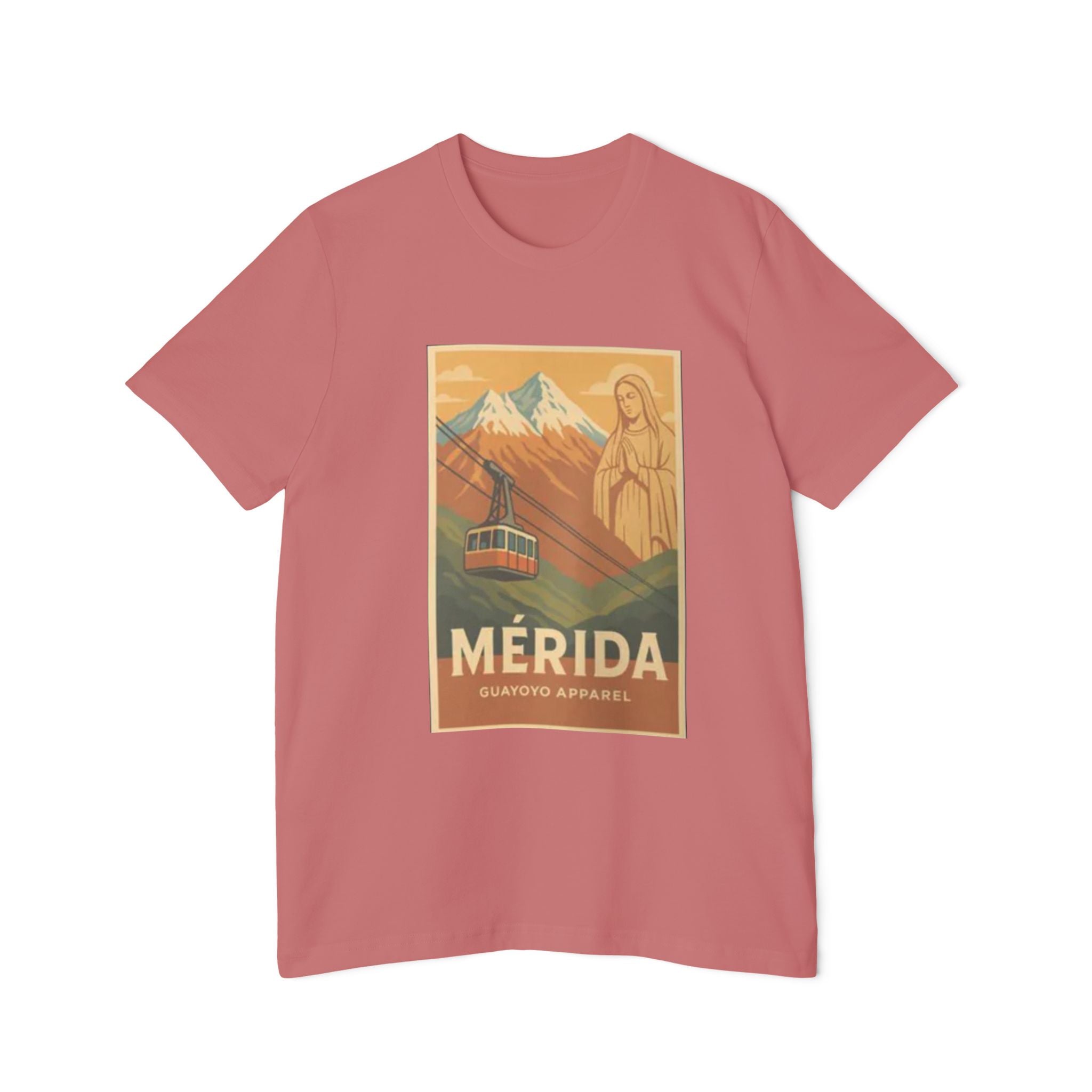 Mérida Vintage Travel T-Shirt — Cable Car & Mountain Poster Tee