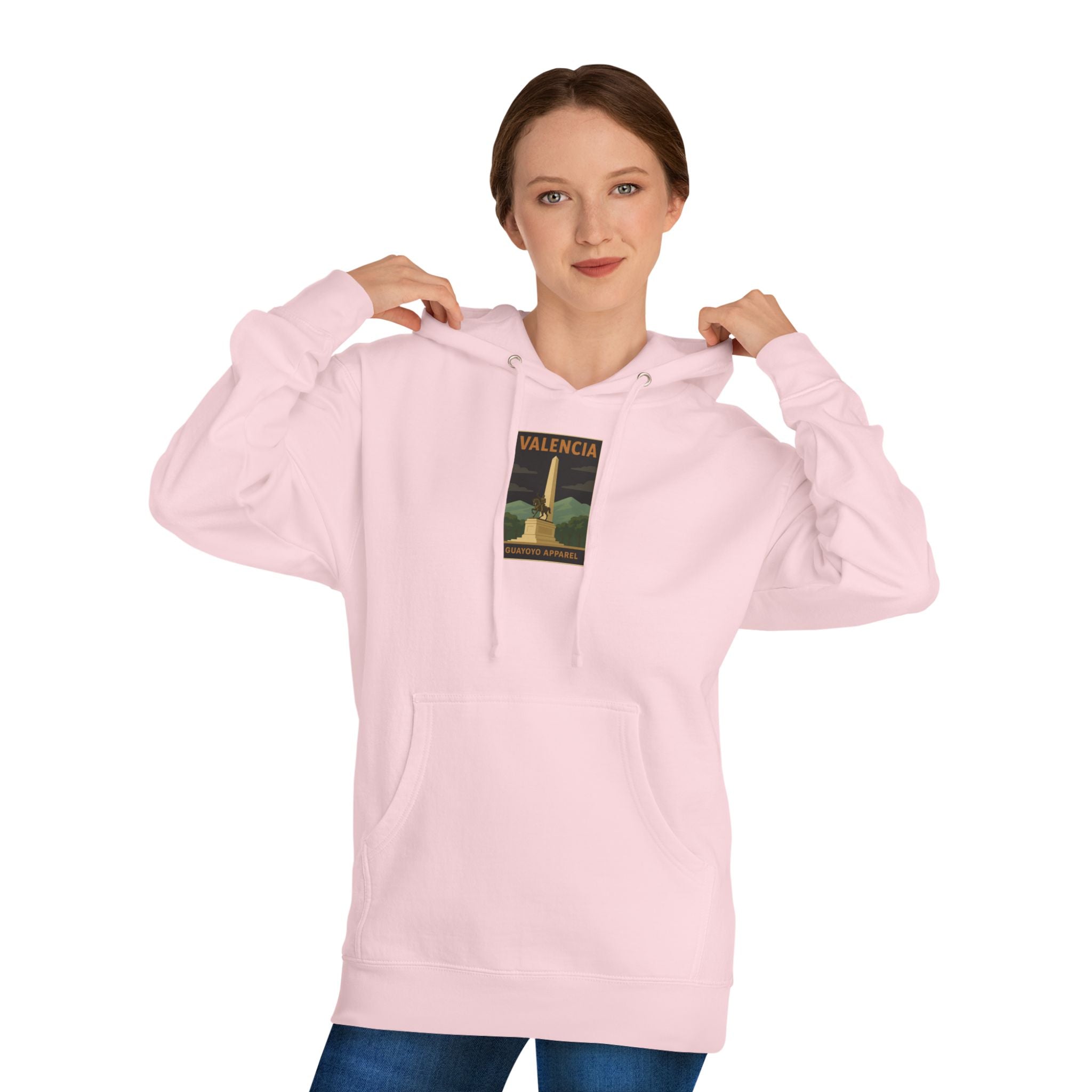 Valencia Vintage Travel Hoodie — Retro Palm & Monument Graphic