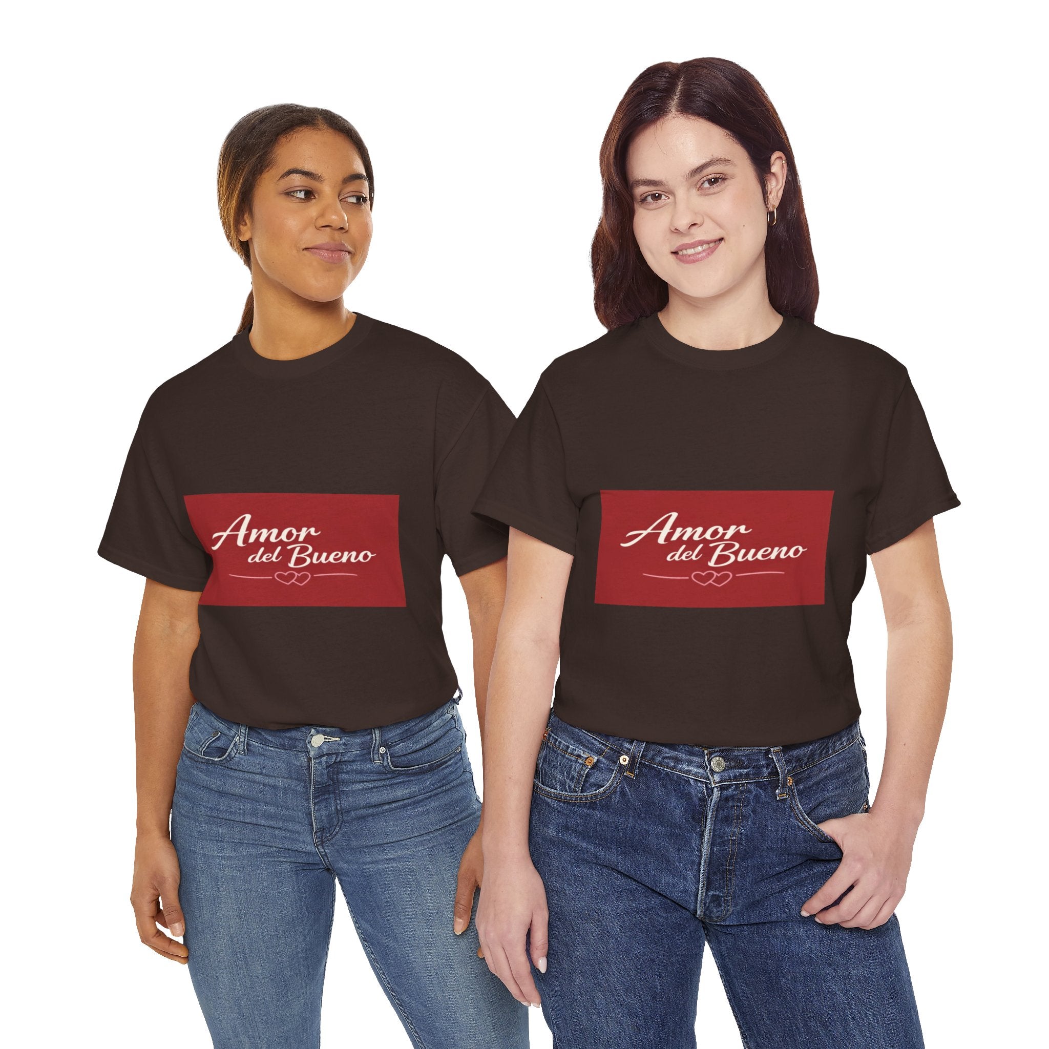 Amor del Bueno Script Tee — Romantic Spanish Love T-Shirt