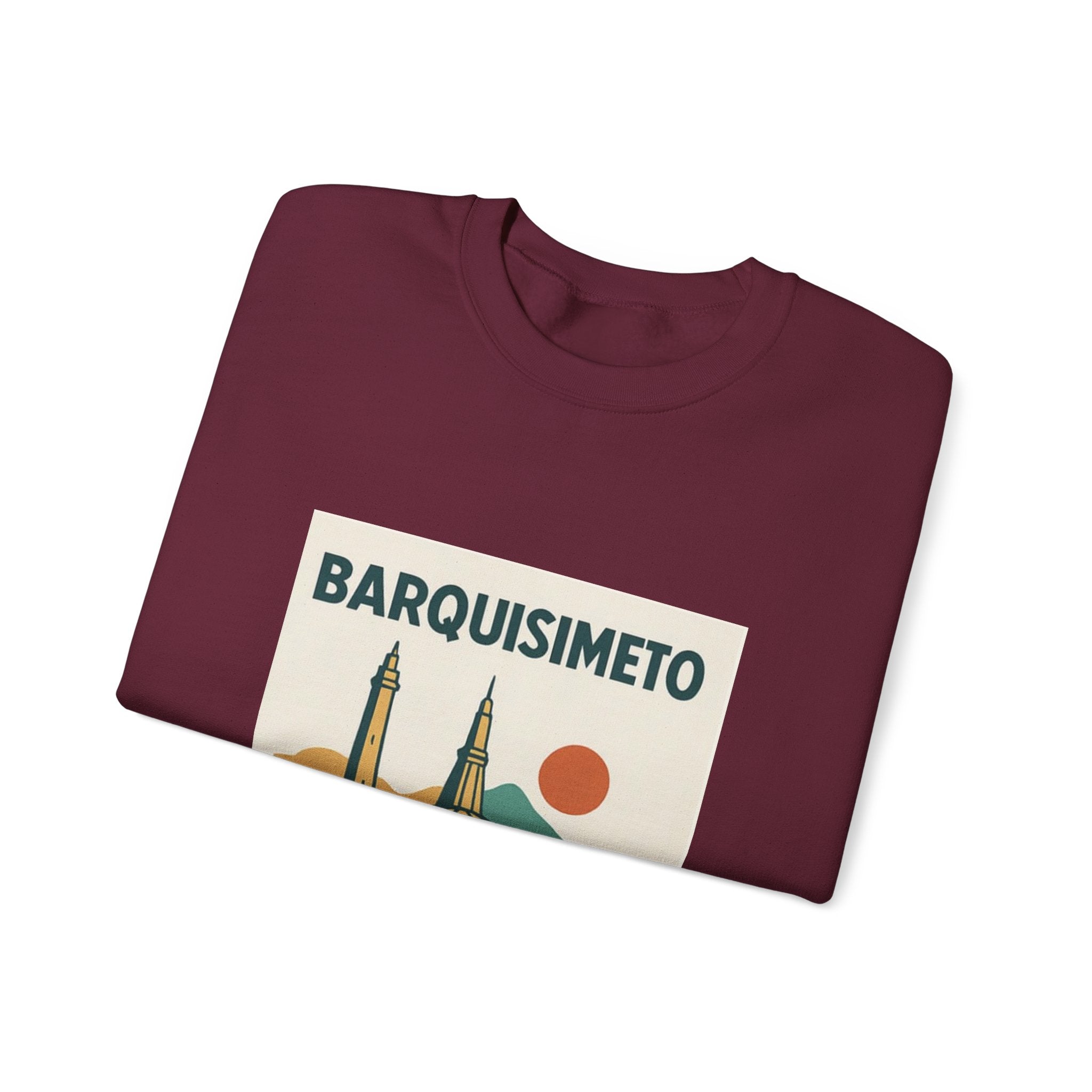 Barquisimeto Landmark Sweatshirt — Retro Cityscape Guayoyo Apparel
