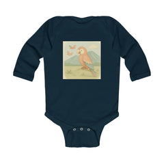 Infant Bodysuit — Vintage Parrot Nursery Long-Sleeve Baby Onesie