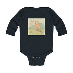 Infant Bodysuit — Vintage Parrot Nursery Long-Sleeve Baby Onesie