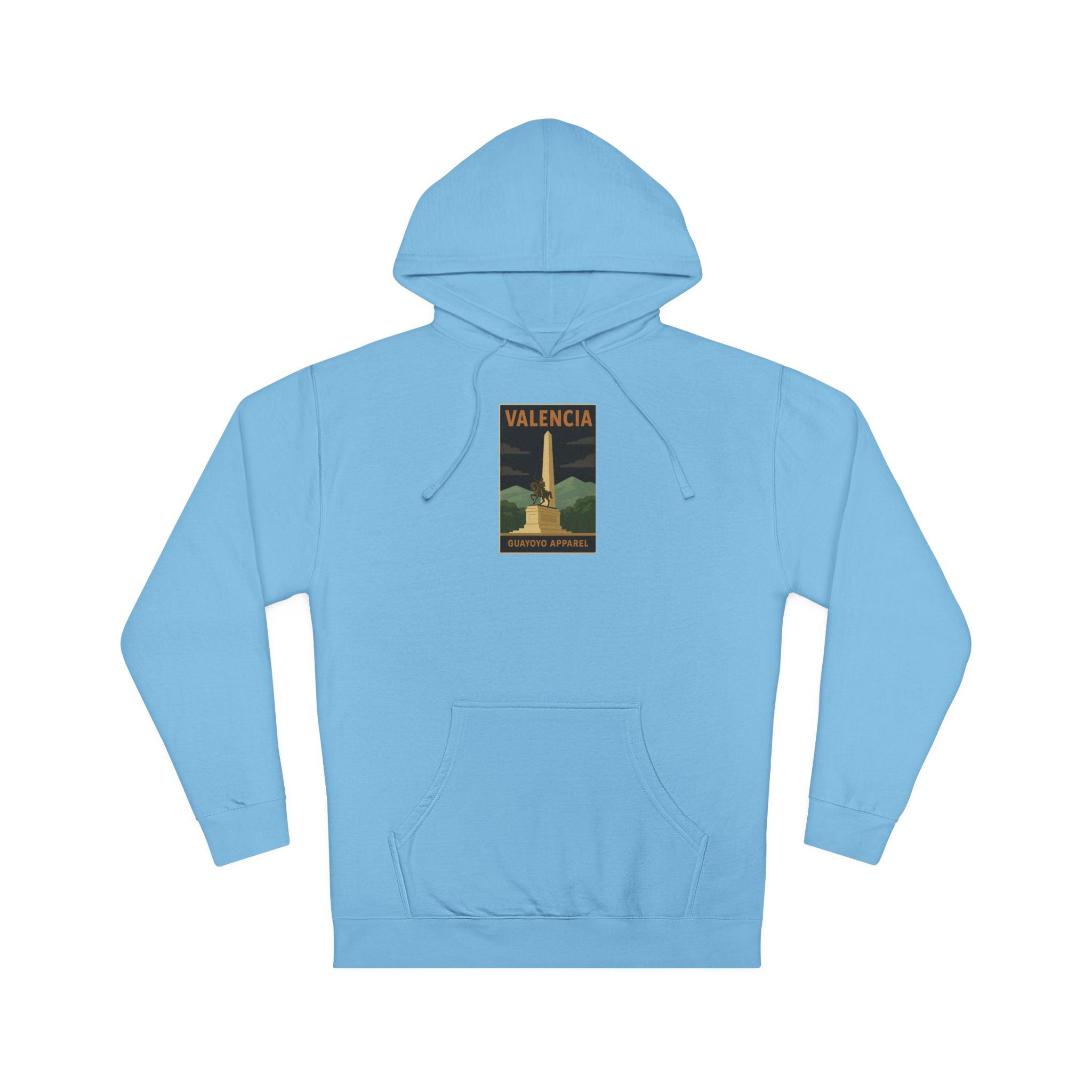 Valencia Vintage Travel Hoodie — Retro Palm & Monument Graphic