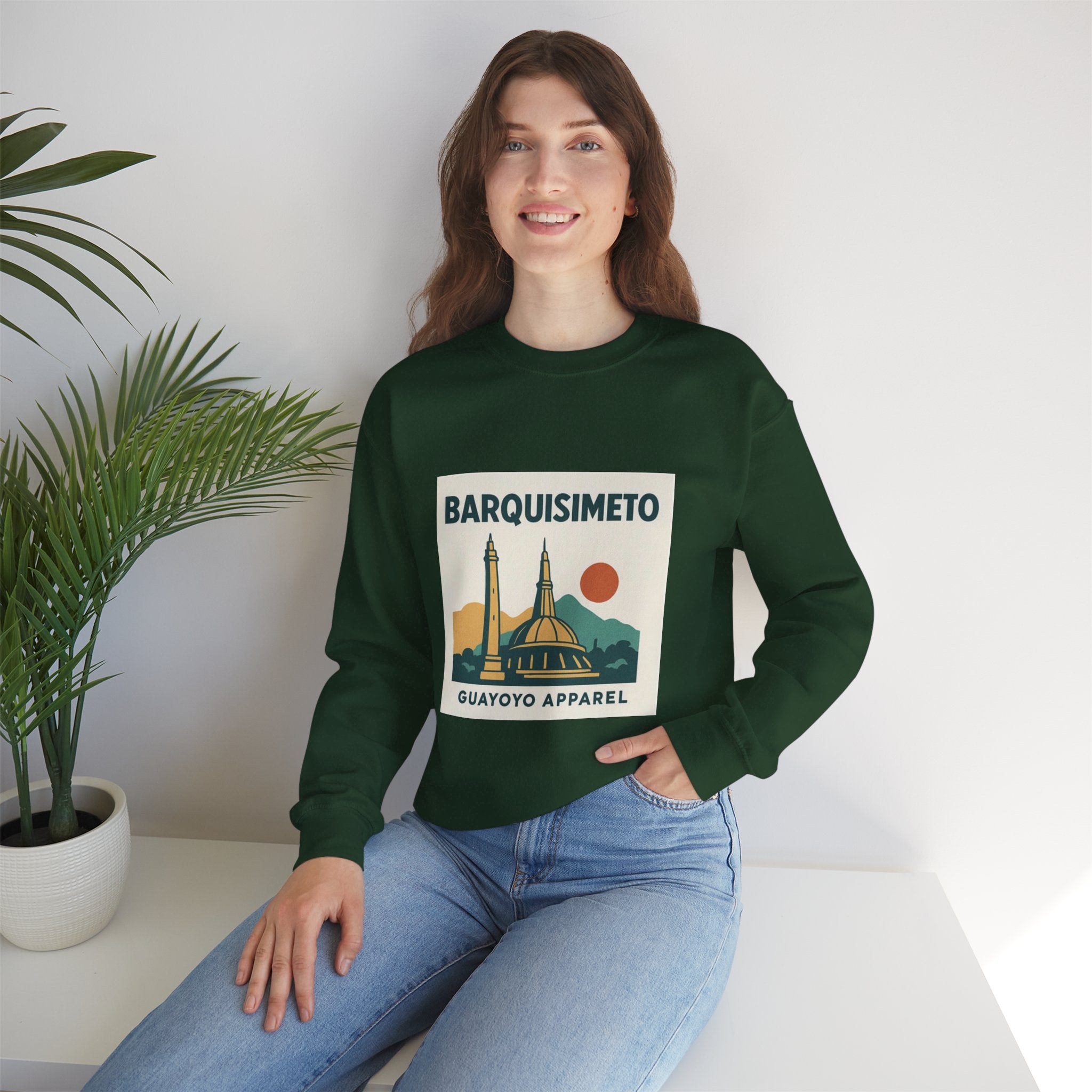 Barquisimeto Landmark Sweatshirt — Retro Cityscape Guayoyo Apparel
