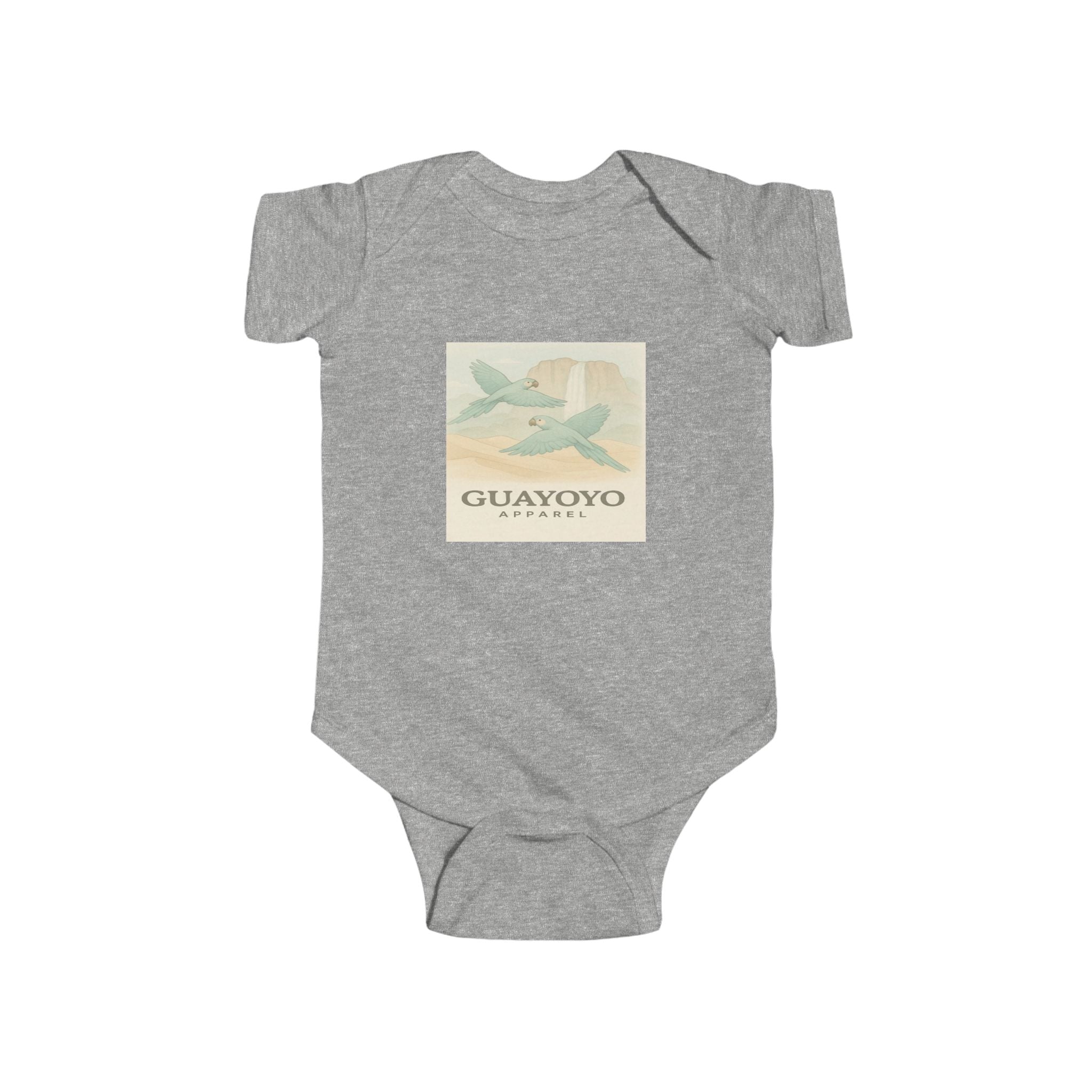 Guayoyo Coffee Infant Bodysuit — Vintage Coffee Plane Graphic Baby Onesie