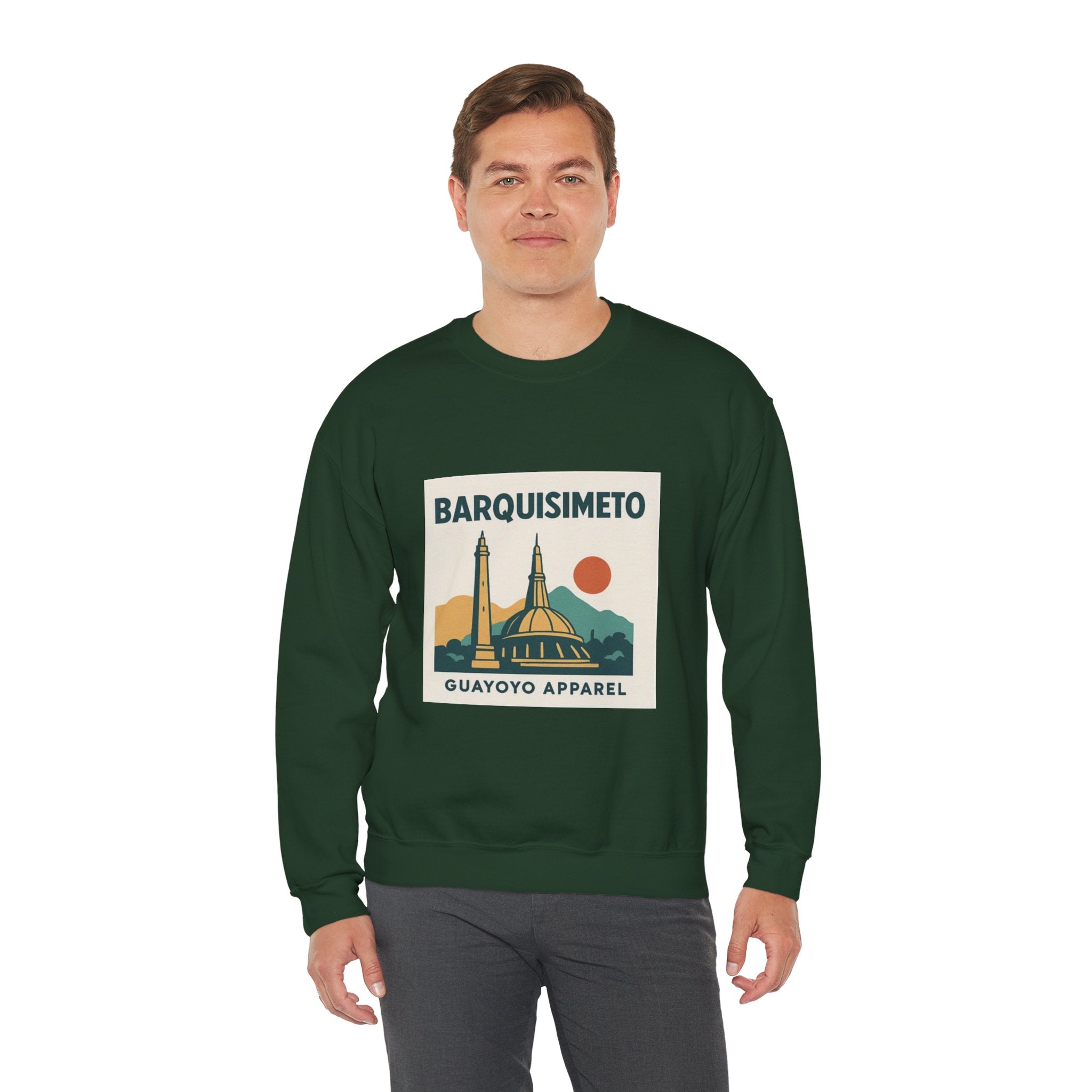 Barquisimeto Landmark Sweatshirt — Retro Cityscape Guayoyo Apparel