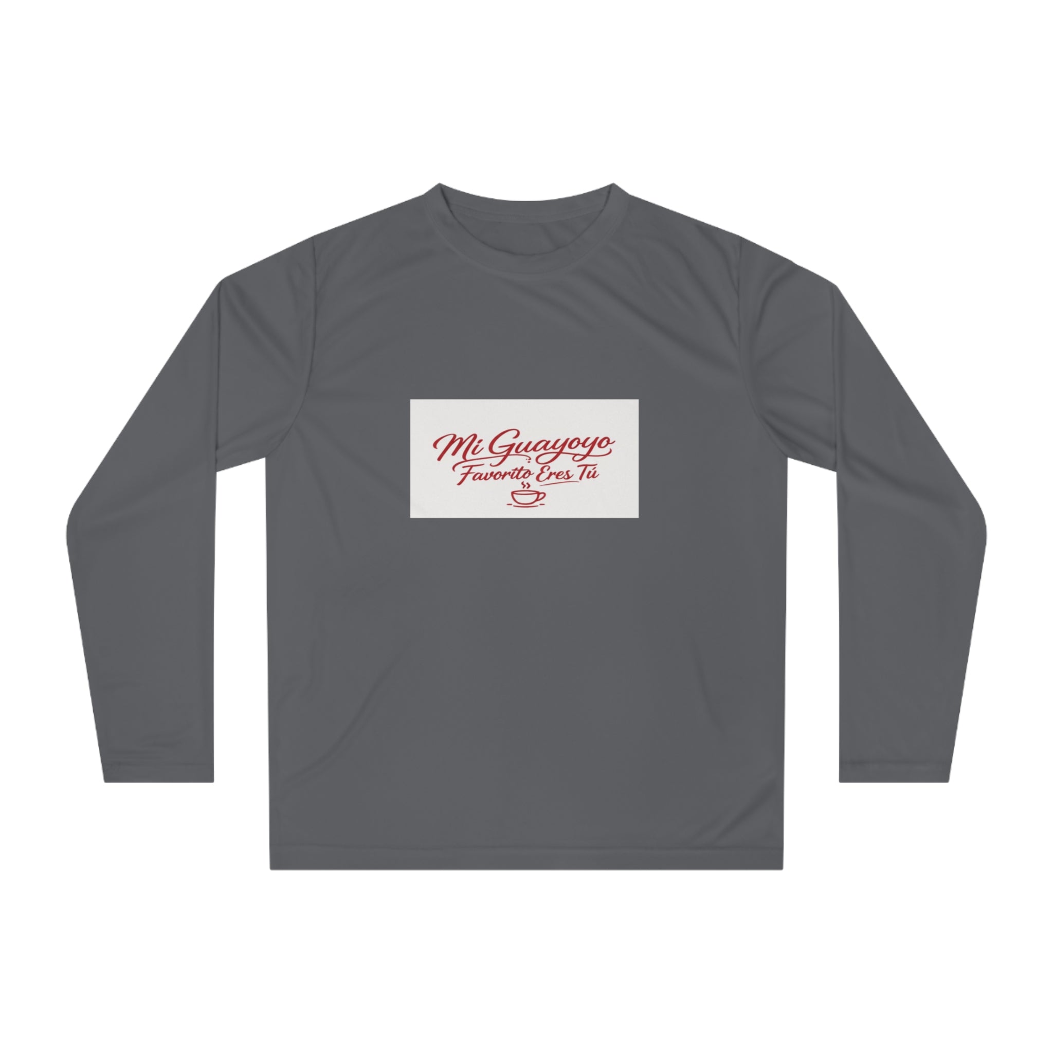 Long Sleeve Shirt — "Mi Guayoyo, Fue Na' Pa' Tí" Retro Script Performance Tee
