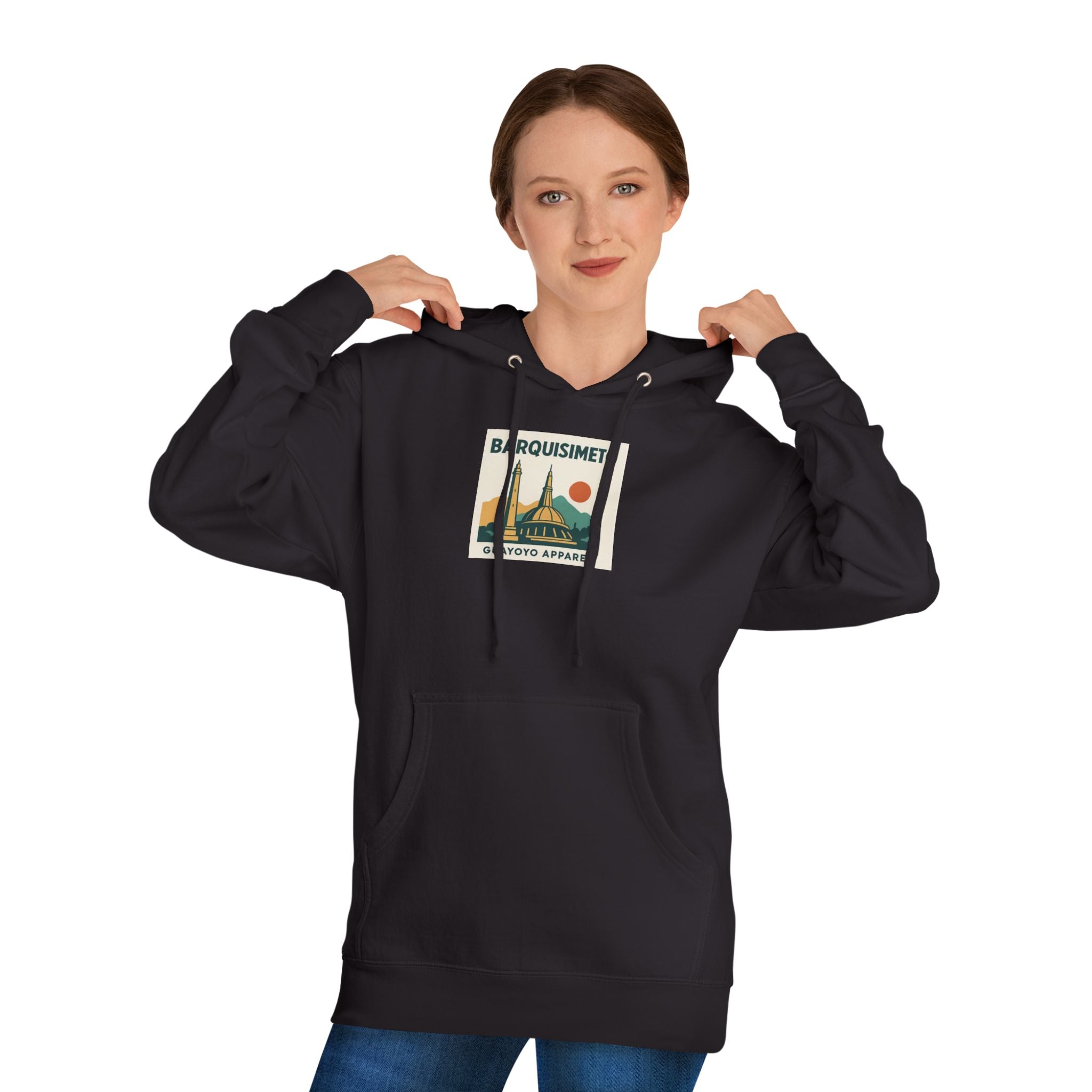 Barquisimeto Retro Skyline Hoodie — Venezuela Travel Vintage Graphic Hooded Sweatshirt
