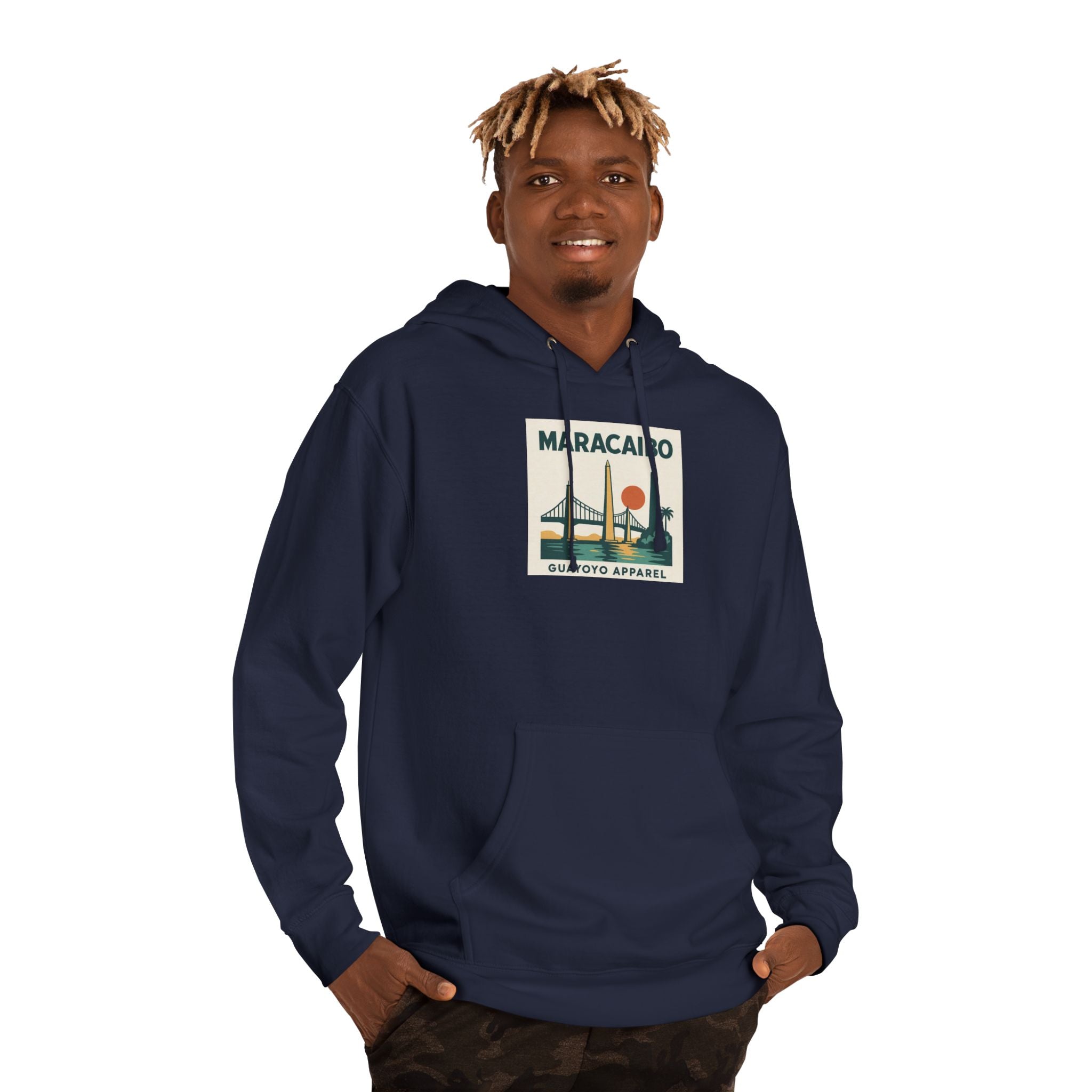 Maracaibo Vintage Travel Hoodie – Retro Sunset Bridge Graphic