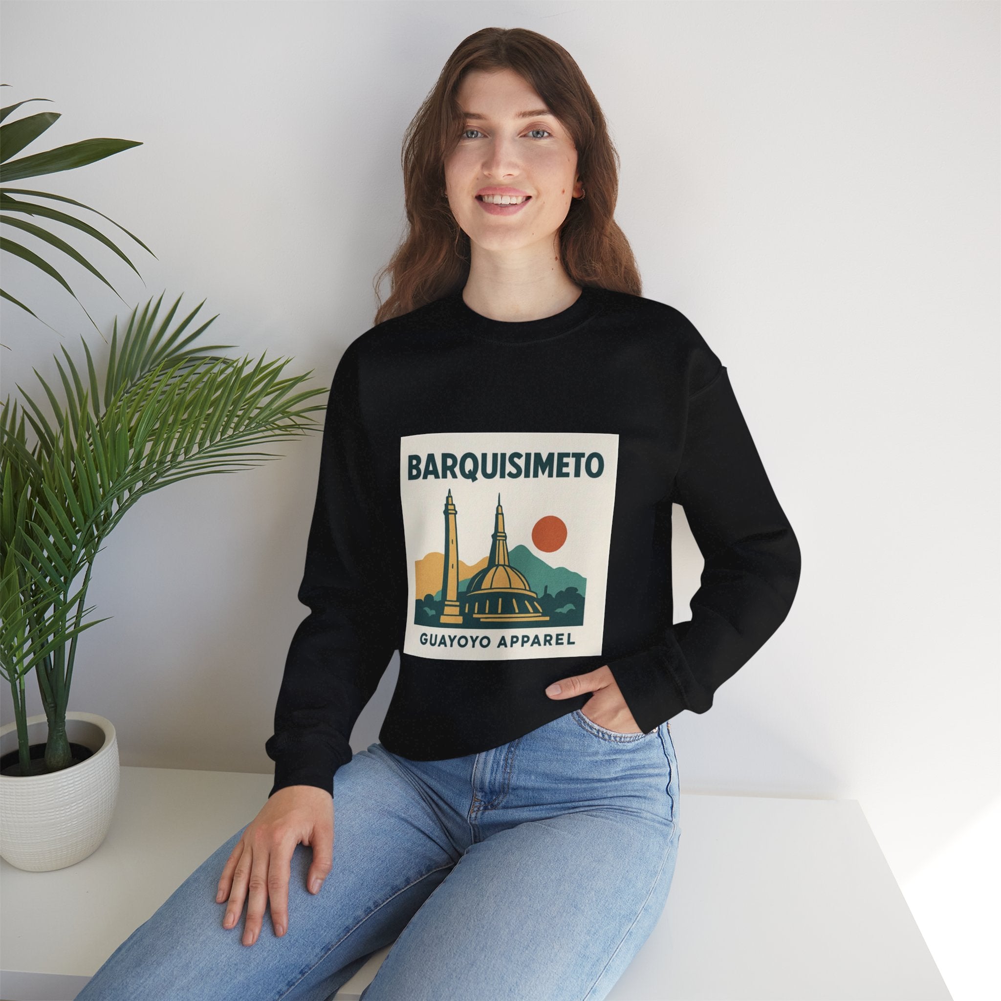 Barquisimeto Landmark Sweatshirt — Retro Cityscape Guayoyo Apparel