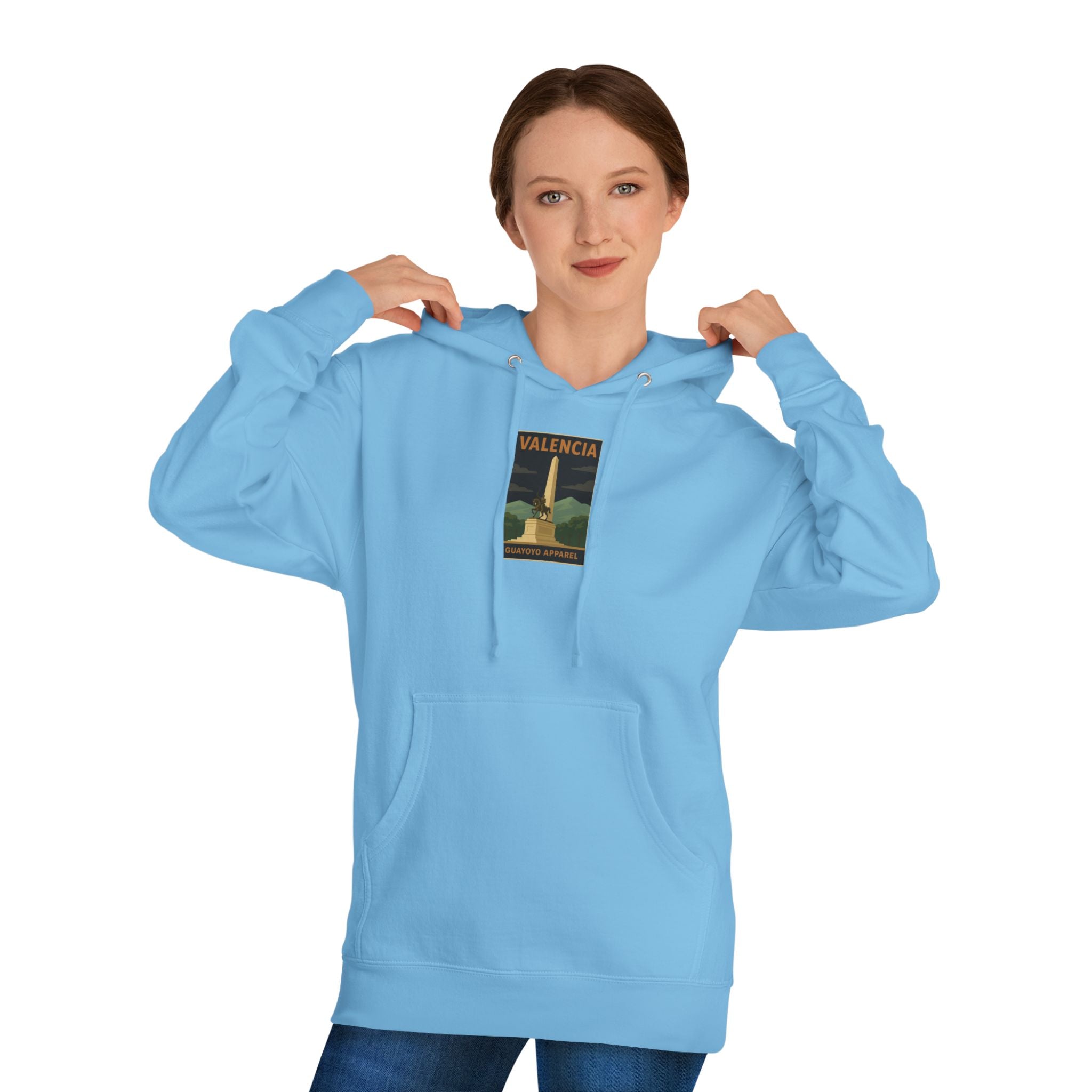 Valencia Vintage Travel Hoodie — Retro Palm & Monument Graphic