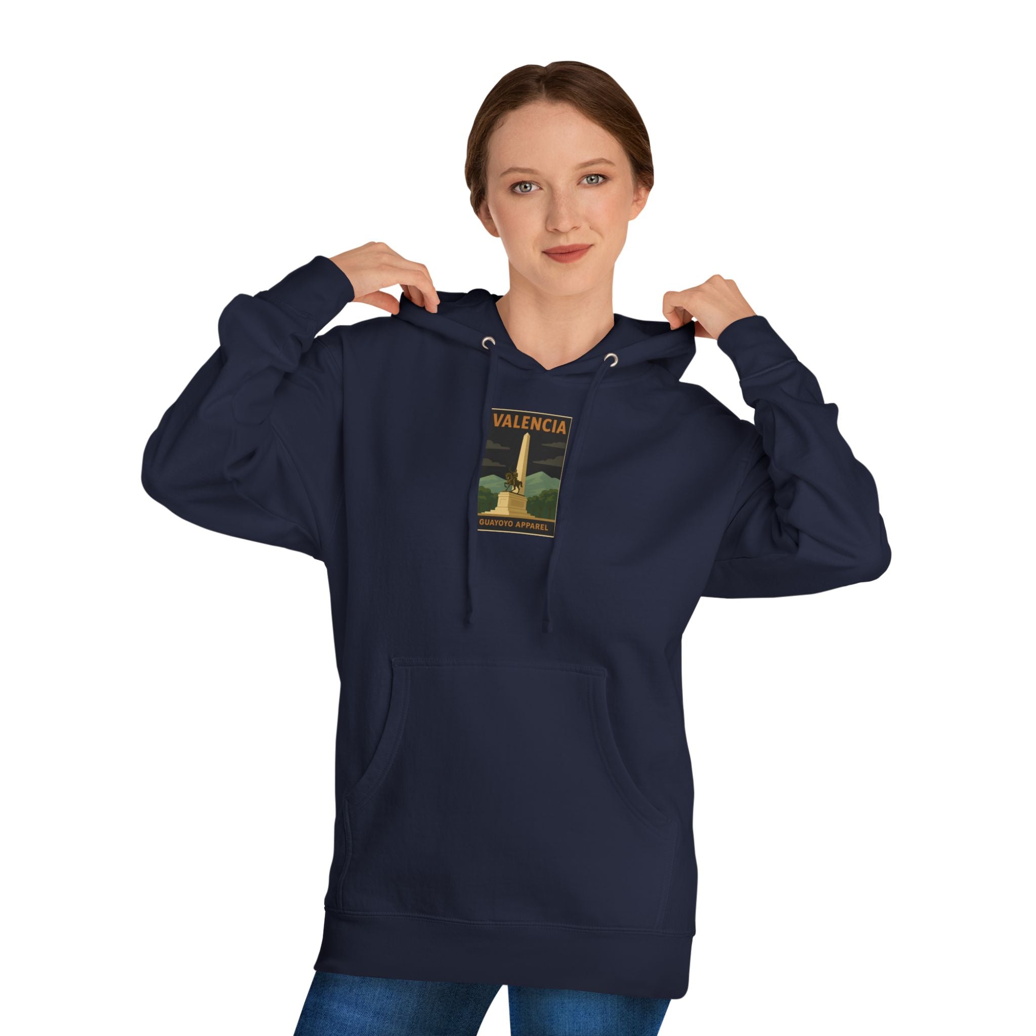 Valencia Vintage Travel Hoodie — Retro Palm & Monument Graphic