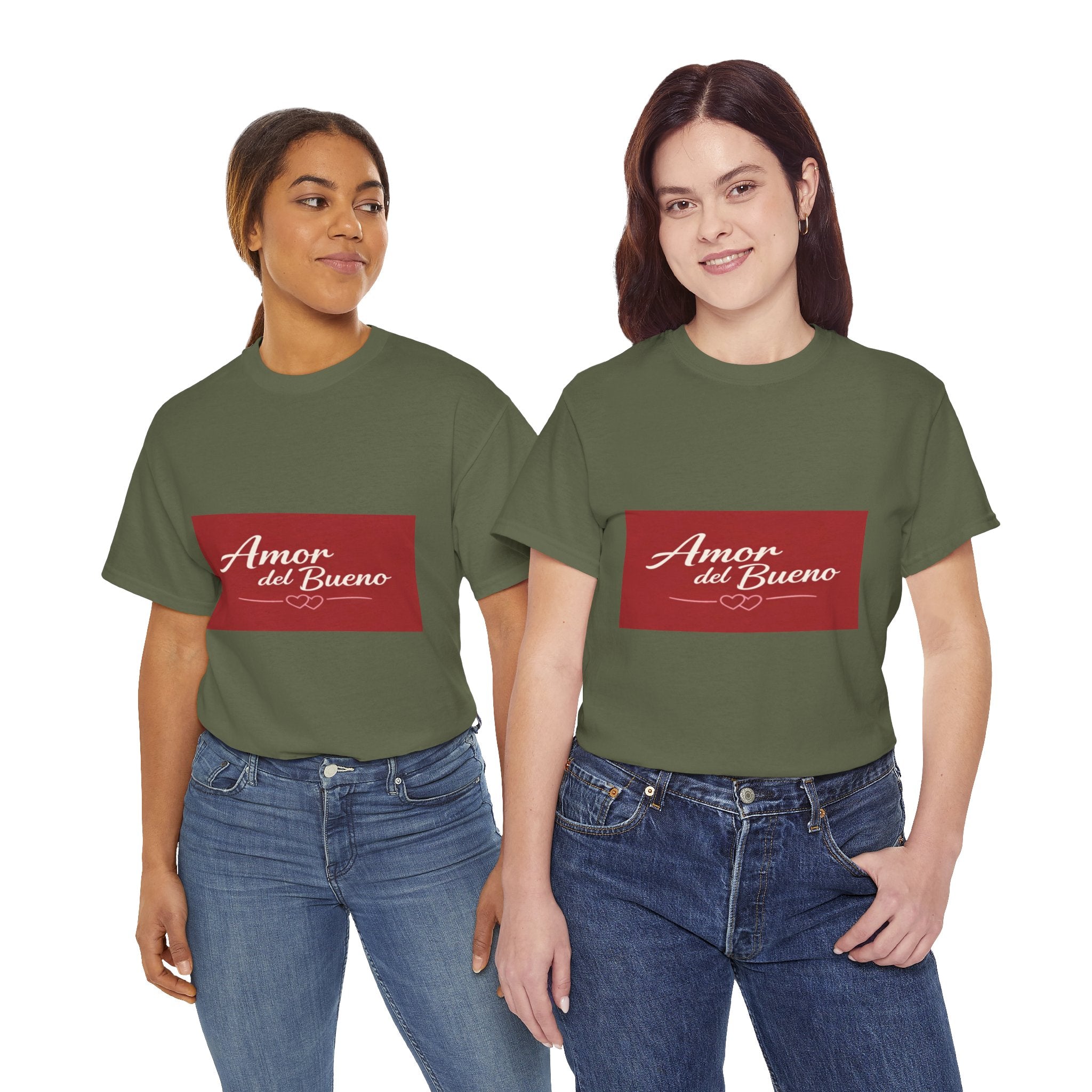 Amor del Bueno Script Tee — Romantic Spanish Love T-Shirt