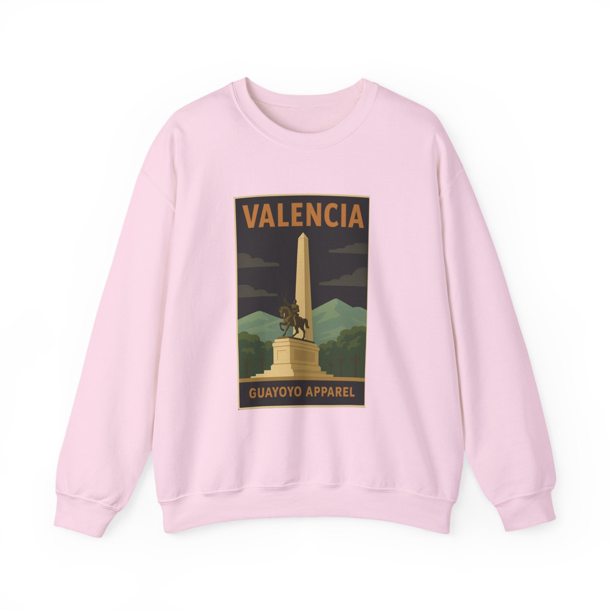 Valencia Monument Crewneck Sweatshirt — Vintage City Landmark Graphic