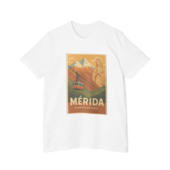 Mérida Vintage Travel T-Shirt — Cable Car & Mountain Poster Tee