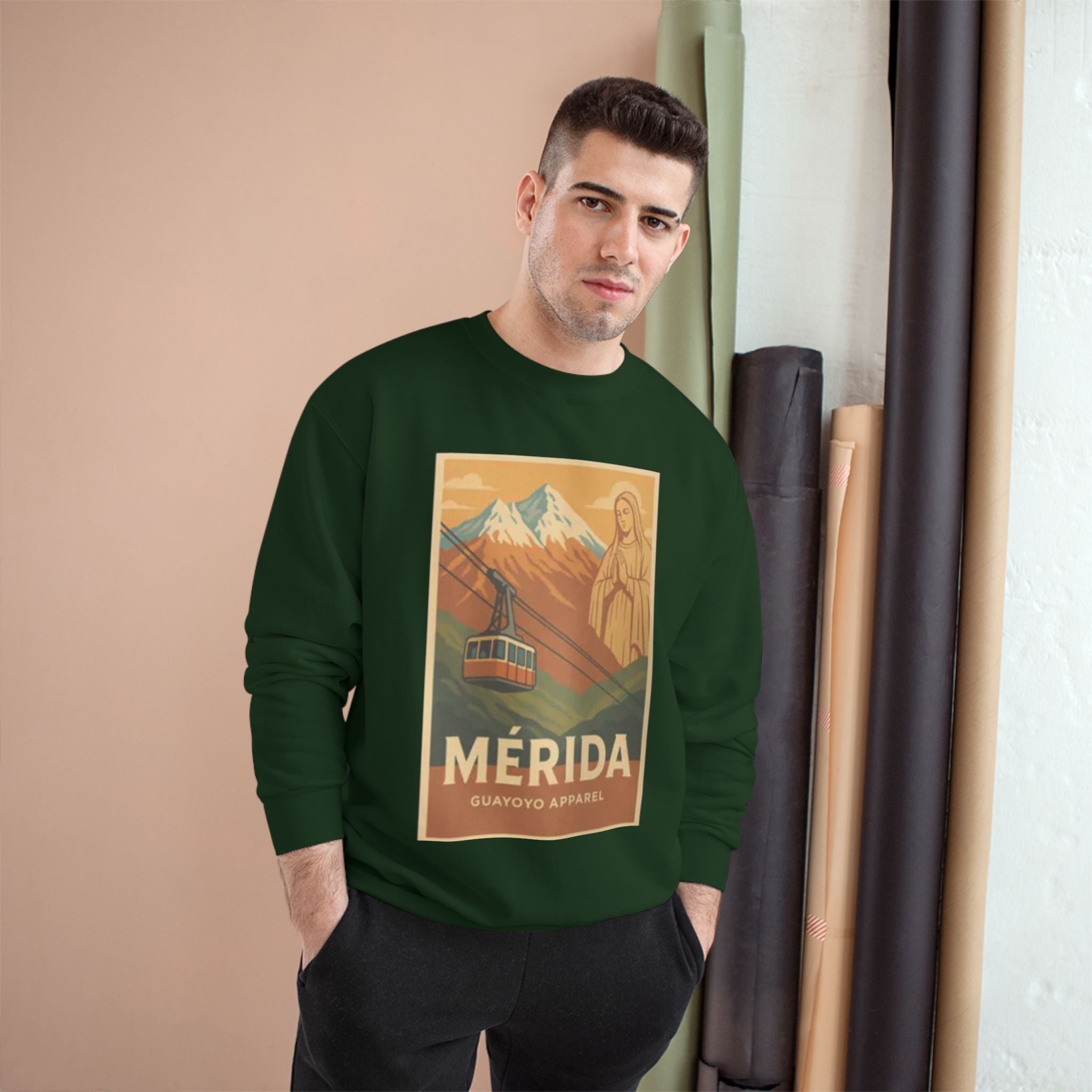 Mérida Retro Travel Sweatshirt — Vintage Mountain Cable Car Graphic