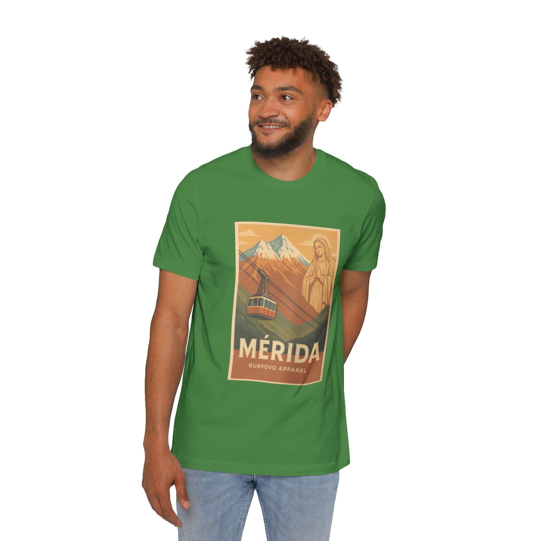 Mérida Vintage Travel T-Shirt — Cable Car & Mountain Poster Tee