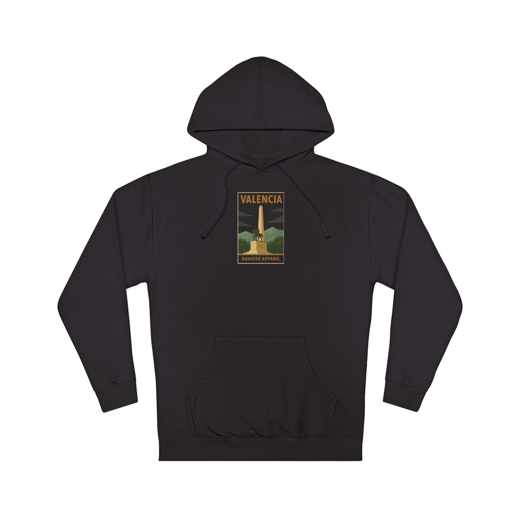 Valencia Vintage Travel Hoodie — Retro Palm & Monument Graphic