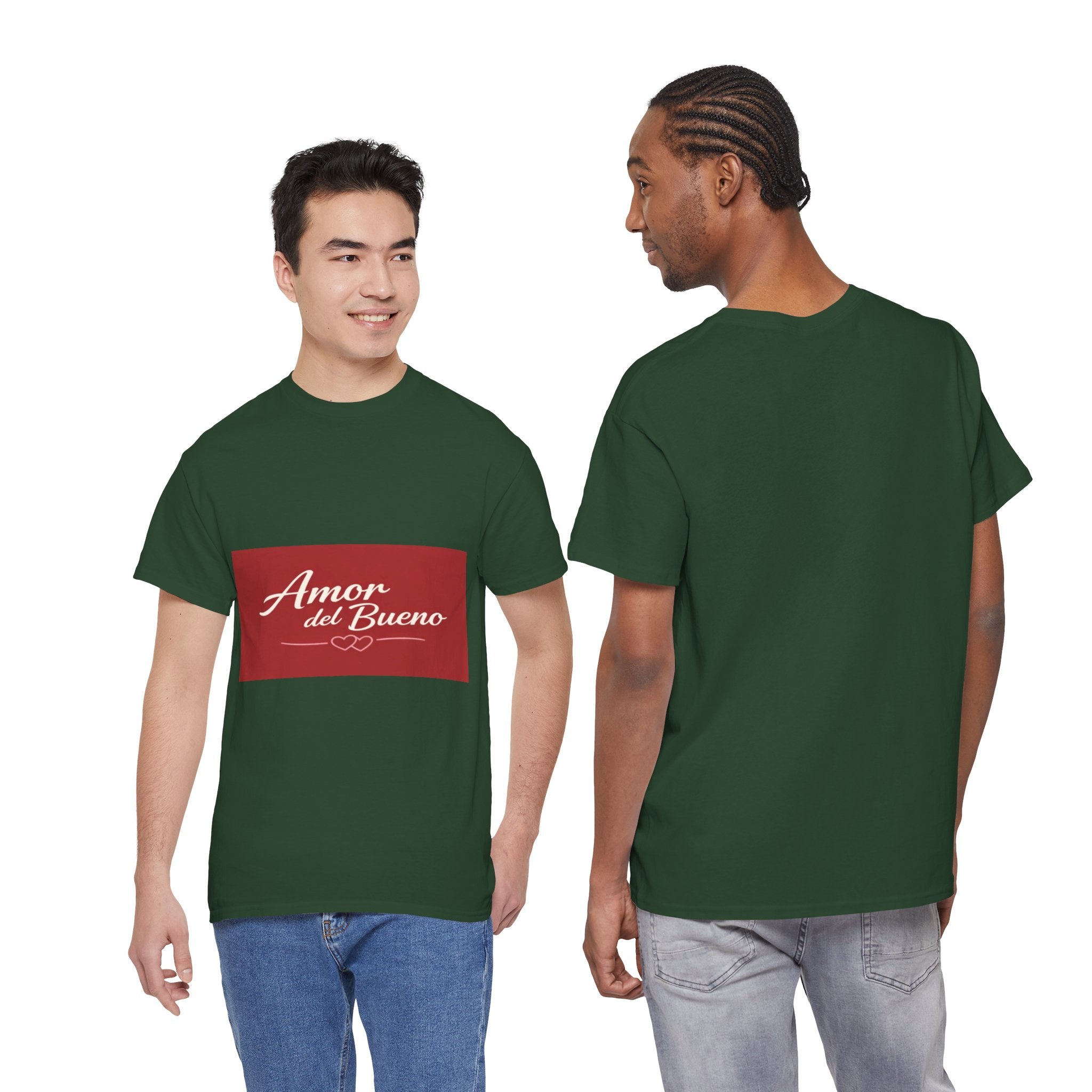 Amor del Bueno Script Tee — Romantic Spanish Love T-Shirt