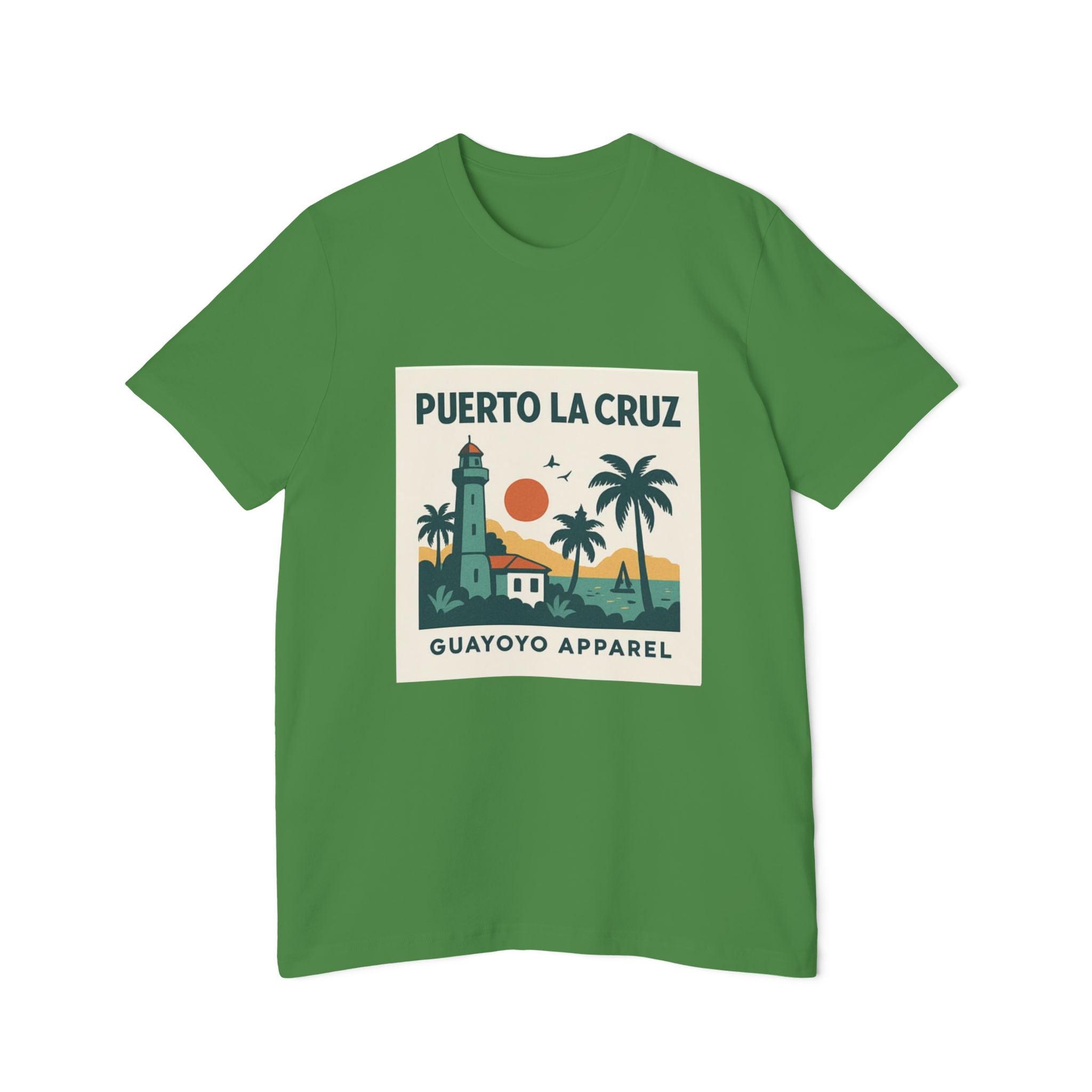Puerto La Cruz Lighthouse T-Shirt — Retro Beach Graphic Tee by Guayoyo Apparel