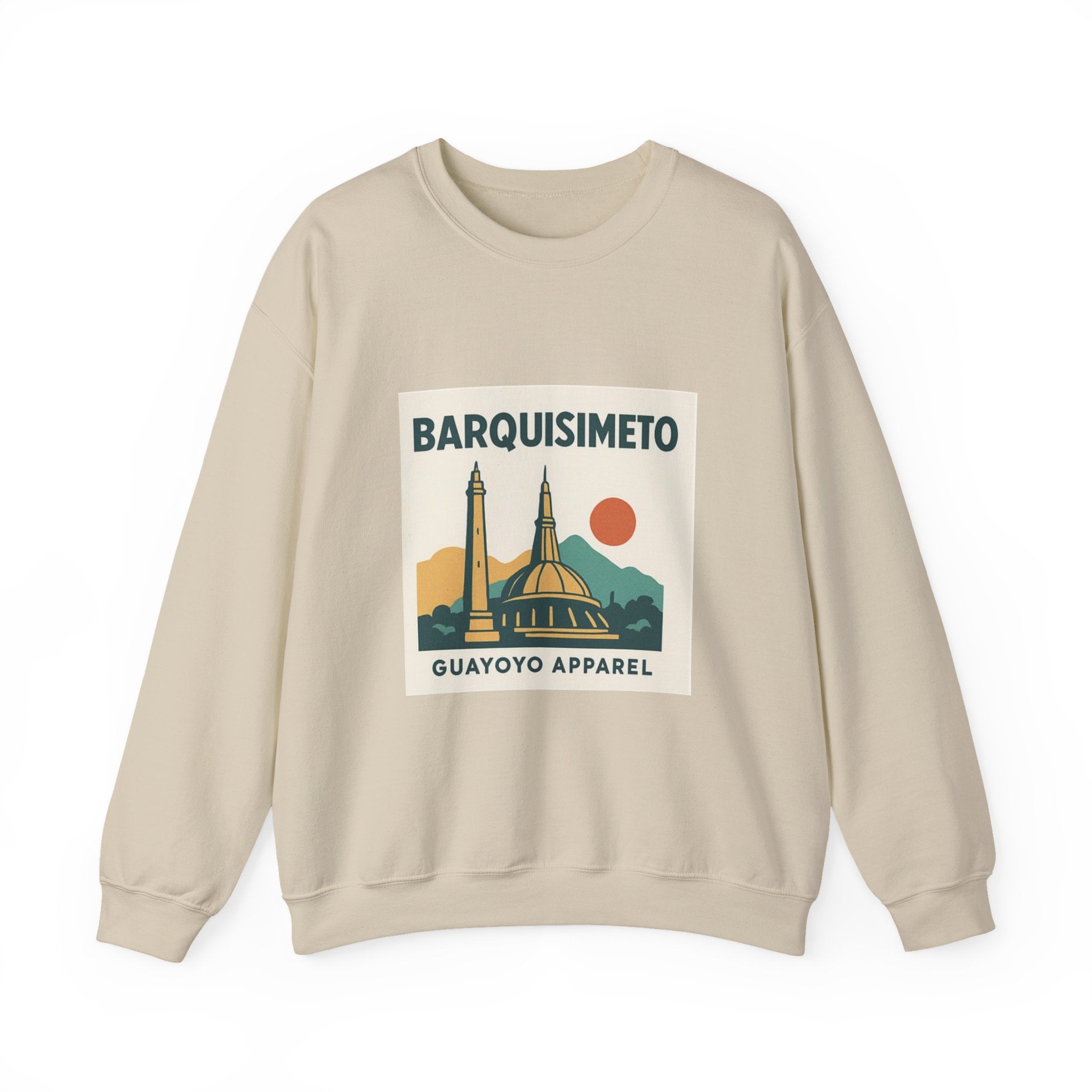 Barquisimeto Landmark Sweatshirt — Retro Cityscape Guayoyo Apparel
