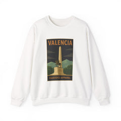 Valencia Monument Crewneck Sweatshirt — Vintage City Landmark Graphic