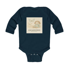 Vintage Baby Bodysuit with Doll & Butterfly Illustration – 'GUAYOYO'